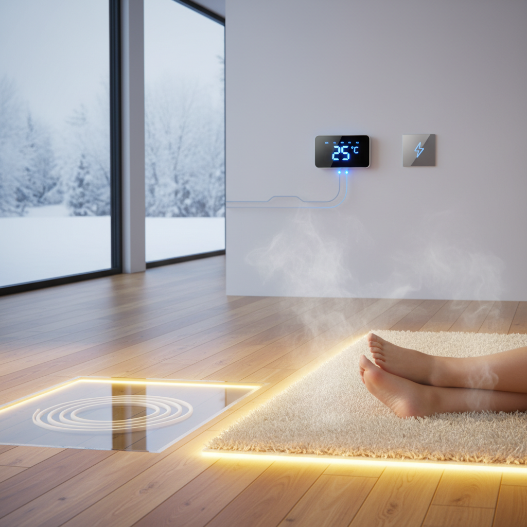 Piso aquecido elétrico: conforto térmico com eficiência energética