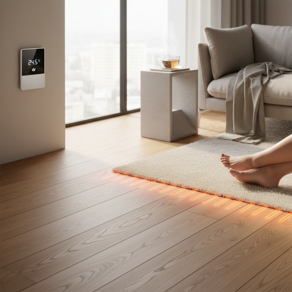 Piso aquecido elétrico: conforto térmico com eficiência real