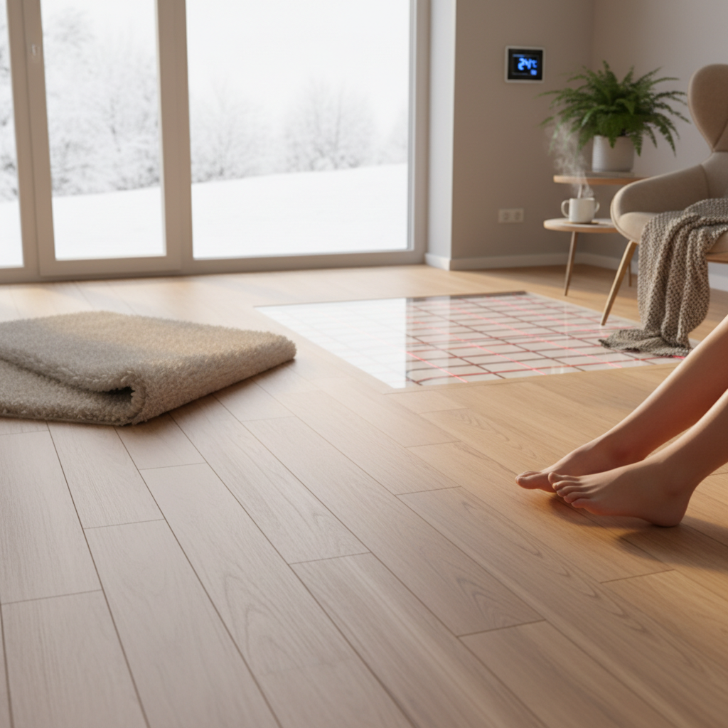 Piso aquecido elétrico: conforto térmico com eficiência