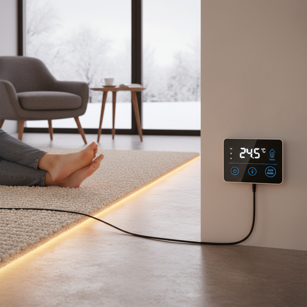 Piso aquecido elétrico: conforto térmico com eficiência e controle